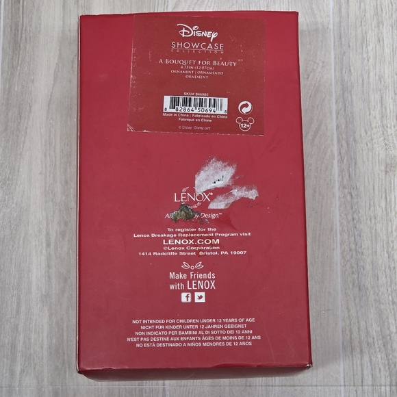 Lenox Disney Aurora Sleeping Beauty Pink Porcelain Christmas Ornament - Picture 8 of 9